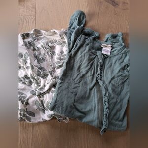 12-18 mo Spearmint baby bamboo zip pajamas